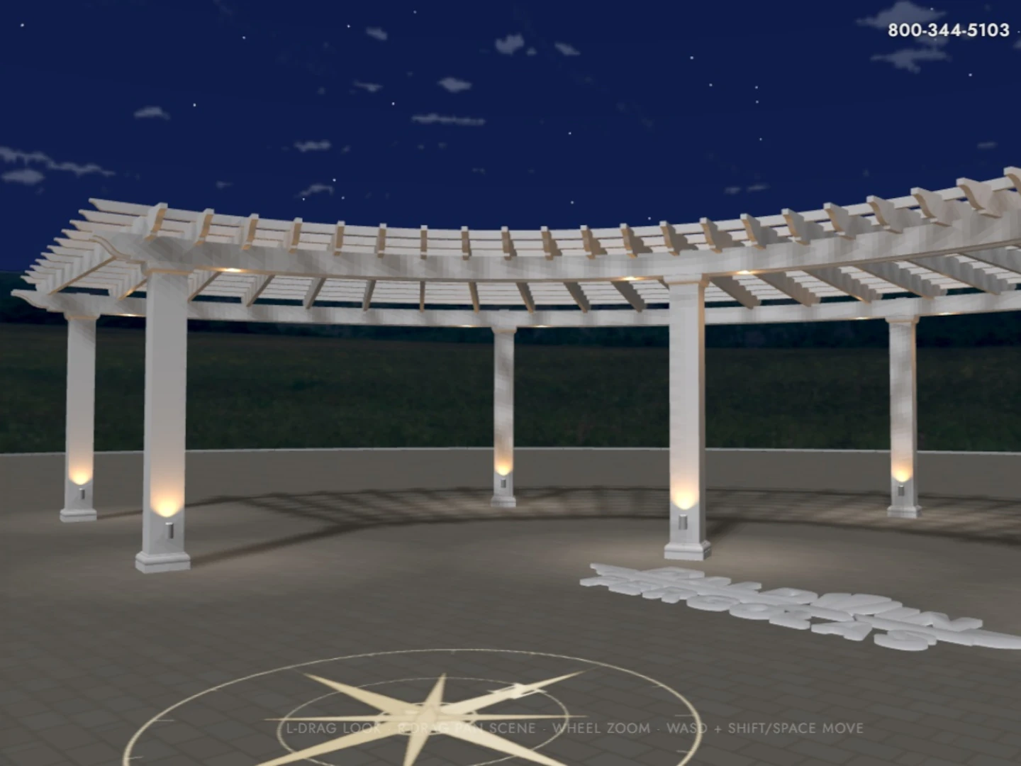Curved 3D Pergola Builder screenshot